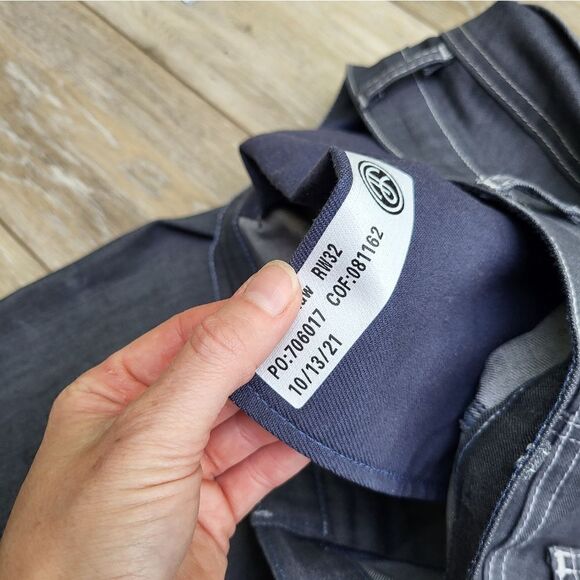 Blue Delta bespoke custom seamstress made in USA jeans grey & white stitch short - Picture 7 of 11